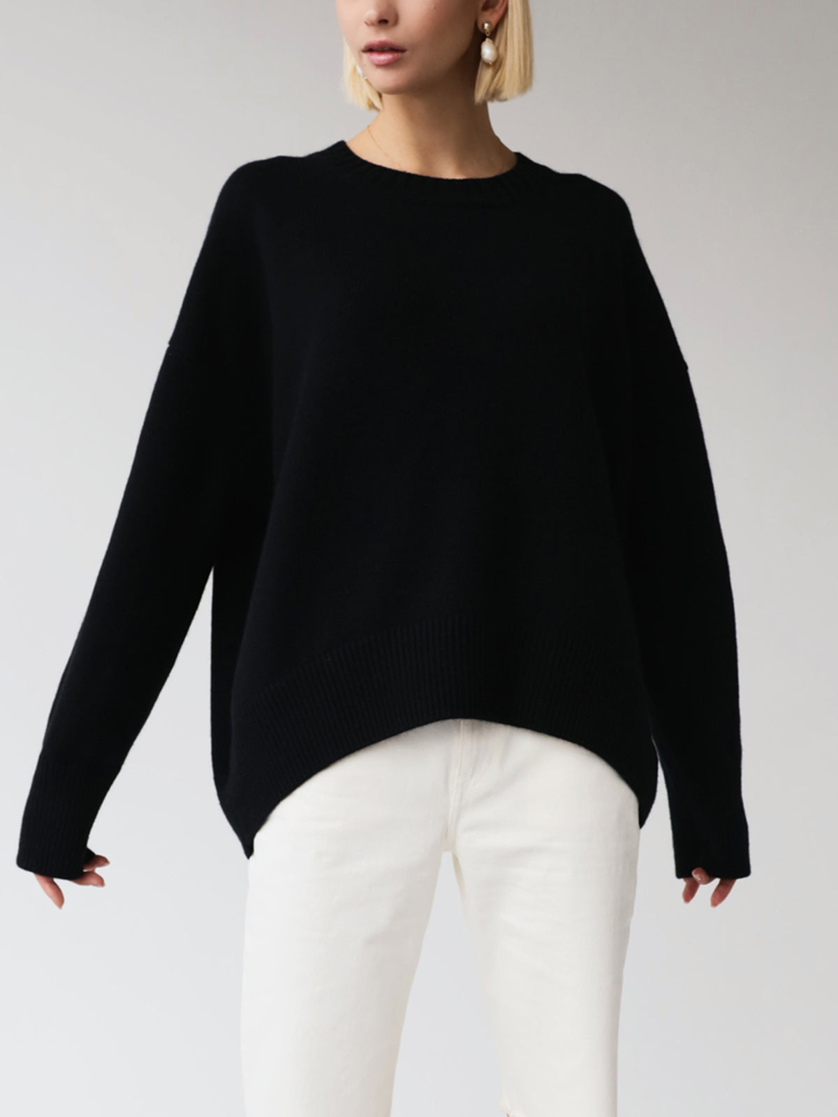 Anara | Women's Oversized Crew Neck Knit Jumper