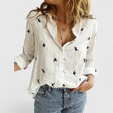 Anneliese | Women's Floral Print V-Neck Blouse