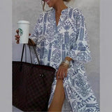 Annerose | Women's Printed Collared 3/4 Sleeve Mini Dress