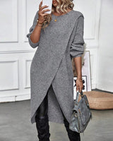 Artemis | Women's Asymmetrical Long Sleeve Tunic Sweater