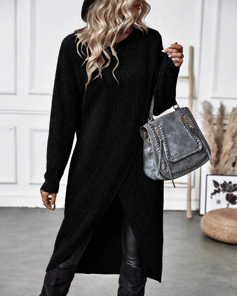 Artemis | Women's Asymmetrical Long Sleeve Tunic Sweater
