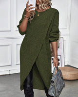 Artemis | Women's Asymmetrical Long Sleeve Tunic Sweater
