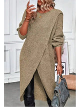 Artemis | Women's Asymmetrical Long Sleeve Tunic Sweater
