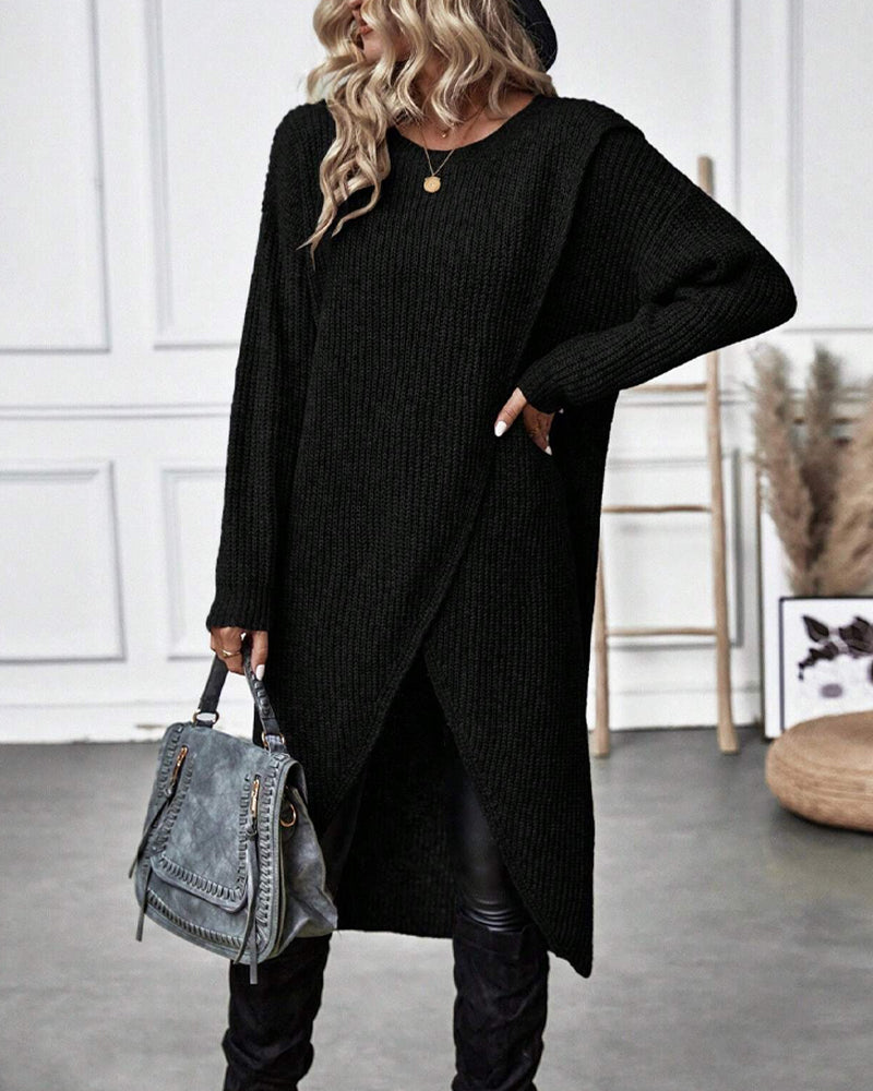 Artemis | Women's Asymmetrical Long Sleeve Tunic Sweater