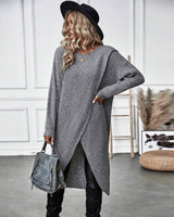 Artemis | Women's Asymmetrical Long Sleeve Tunic Sweater