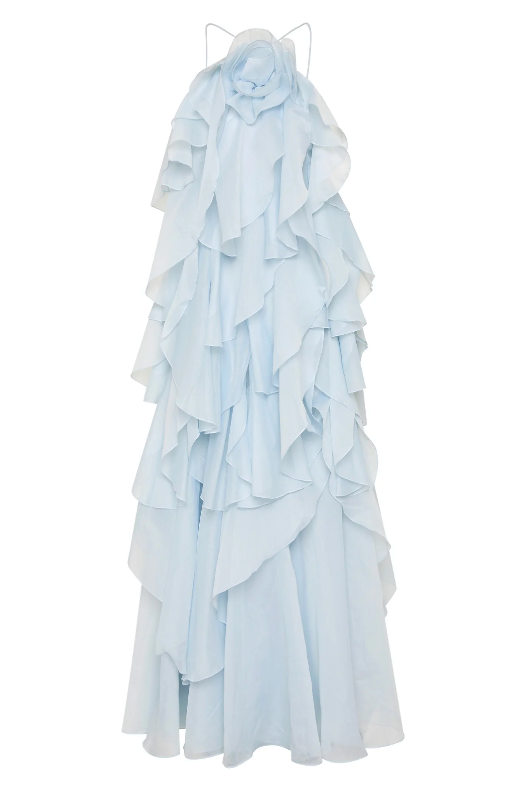 Asena | Women's Long Ruffle Halter Dress