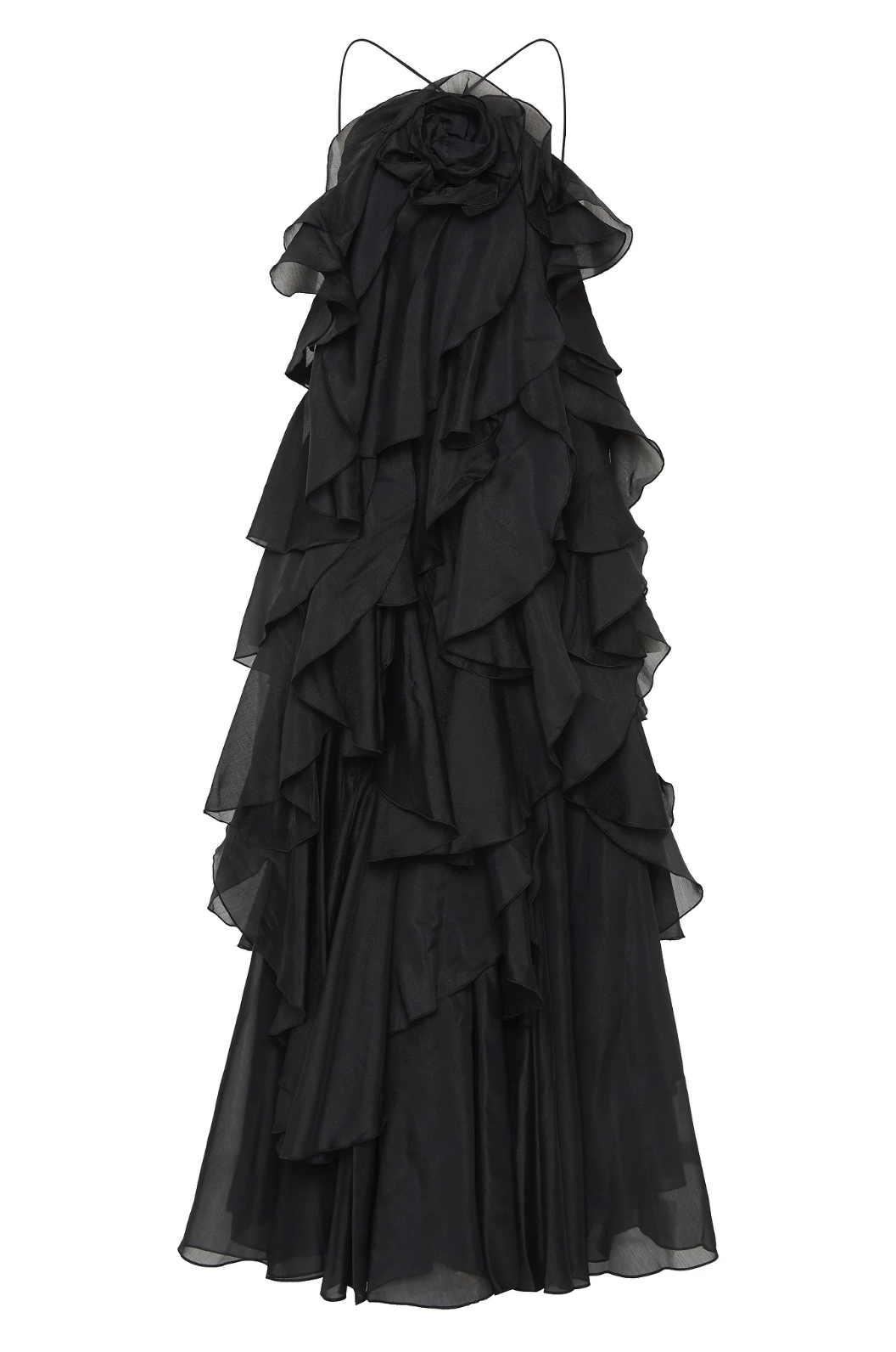 Asena | Women's Long Ruffle Halter Dress