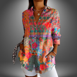 Saoirse | Women's Floral Print Long Sleeve Blouse