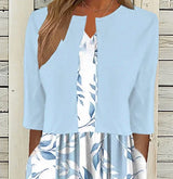 Rainne | Women's Floral Print Midi Dress with Jacket Set