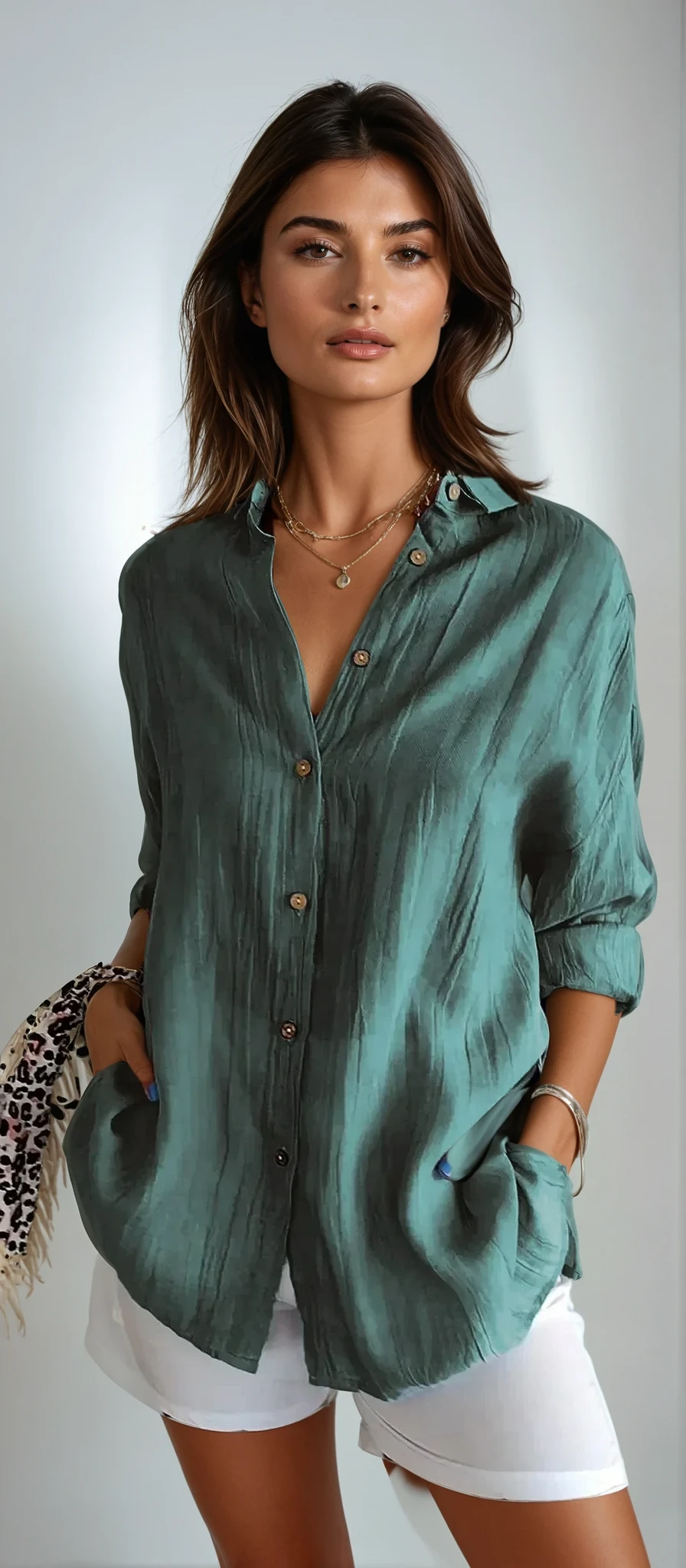 Ealasaid | Women's Relaxed Fit Button-Down Blouse