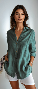 Ealasaid | Women's Relaxed Fit Button-Down Blouse
