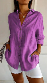 Ealasaid | Women's Relaxed Fit Button-Down Blouse