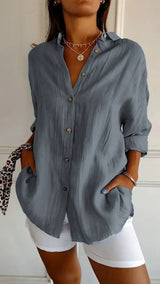 Ealasaid | Women's Relaxed Fit Button-Down Blouse