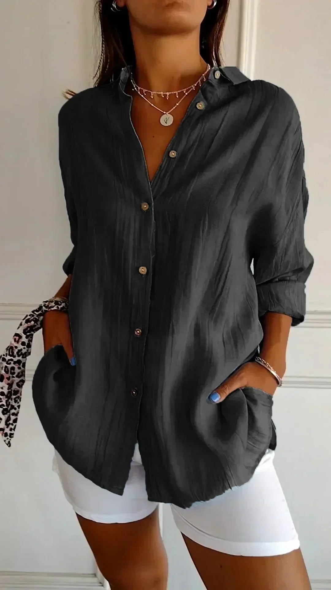 Ealasaid | Women's Relaxed Fit Button-Down Blouse