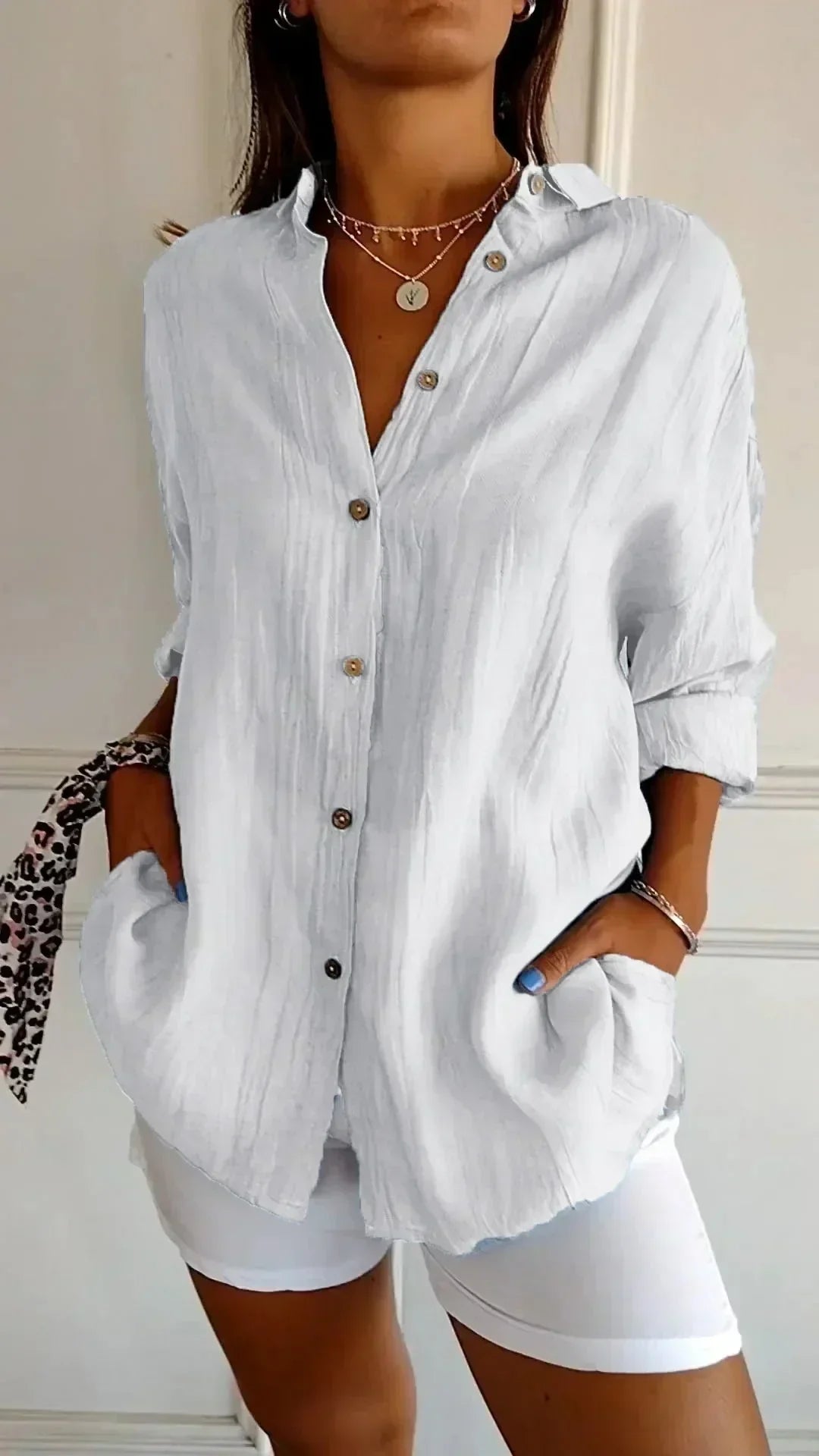 Ealasaid | Women's Relaxed Fit Button-Down Blouse