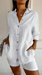 Ealasaid | Women's Relaxed Fit Button-Down Blouse