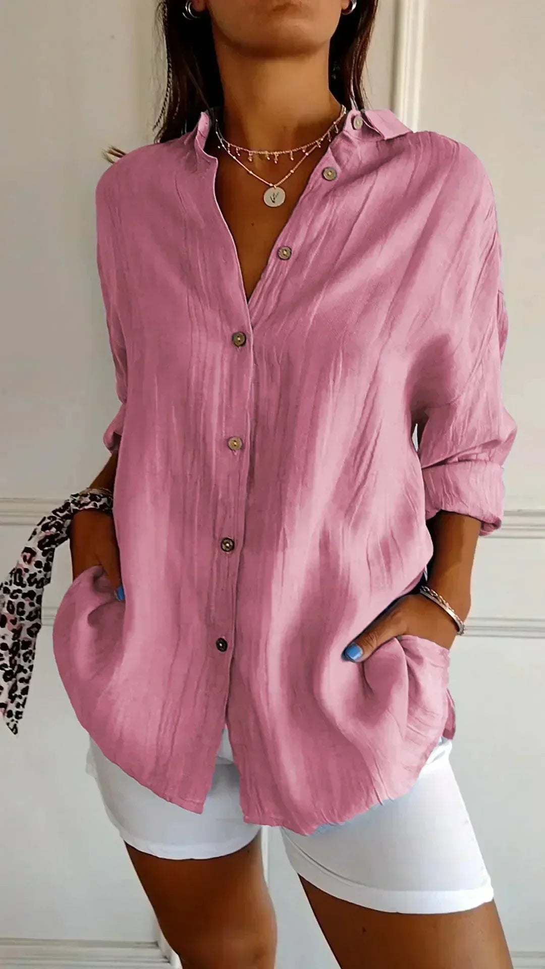 Ealasaid | Women's Relaxed Fit Button-Down Blouse