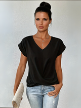 Talitha | Women's V-Neck Short Sleeve Top
