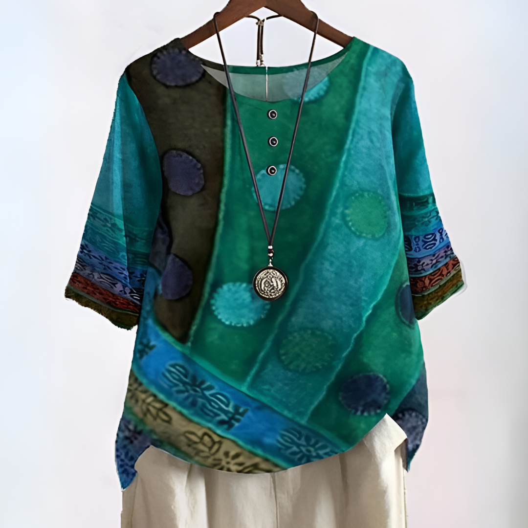 Heloise | Women's Boho Print Relaxed Fit Blouse