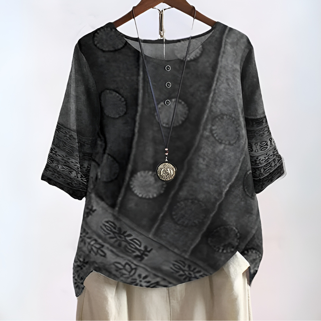 Heloise | Women's Boho Print Relaxed Fit Blouse