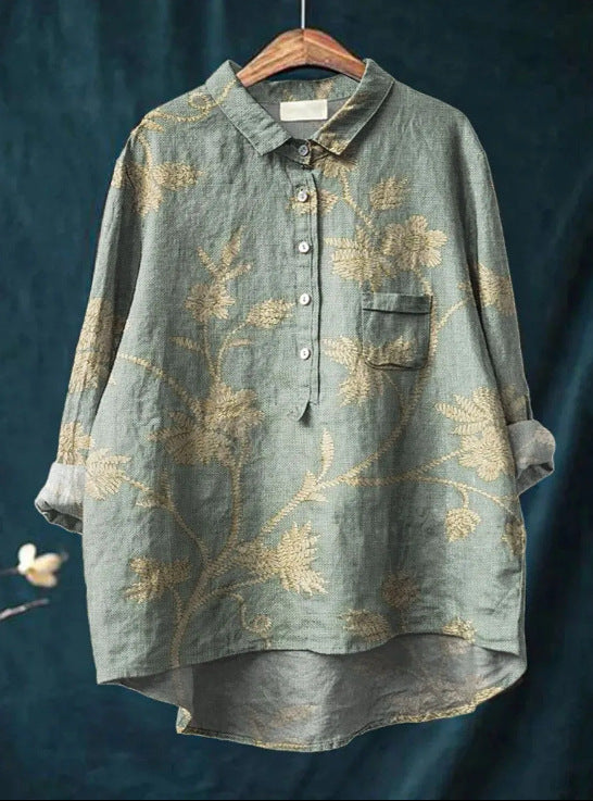 Onora | Women's Floral Print Long Sleeve Blouse