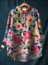 Onora | Women's Floral Print Long Sleeve Blouse