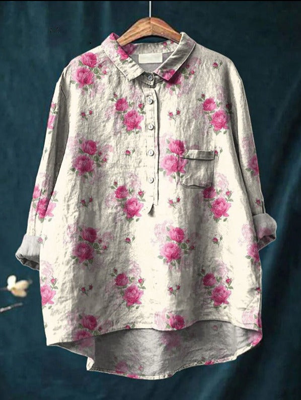 Onora | Women's Floral Print Long Sleeve Blouse