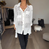 Sable | Women's Printed Relaxed Fit Button-Up Blouse