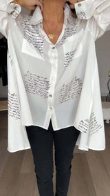 Sable | Women's Printed Relaxed Fit Button-Up Blouse