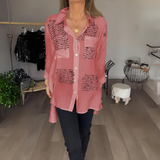 Sable | Women's Printed Relaxed Fit Button-Up Blouse