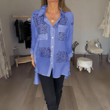 Sable | Women's Printed Relaxed Fit Button-Up Blouse
