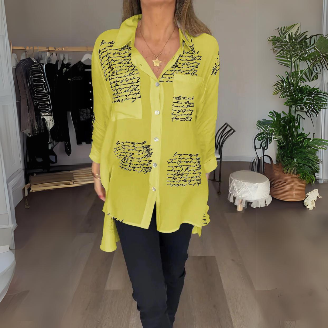 Sable | Women's Printed Relaxed Fit Button-Up Blouse