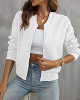 Astrid | Women's Quilted Zip Front Bomber Jacket