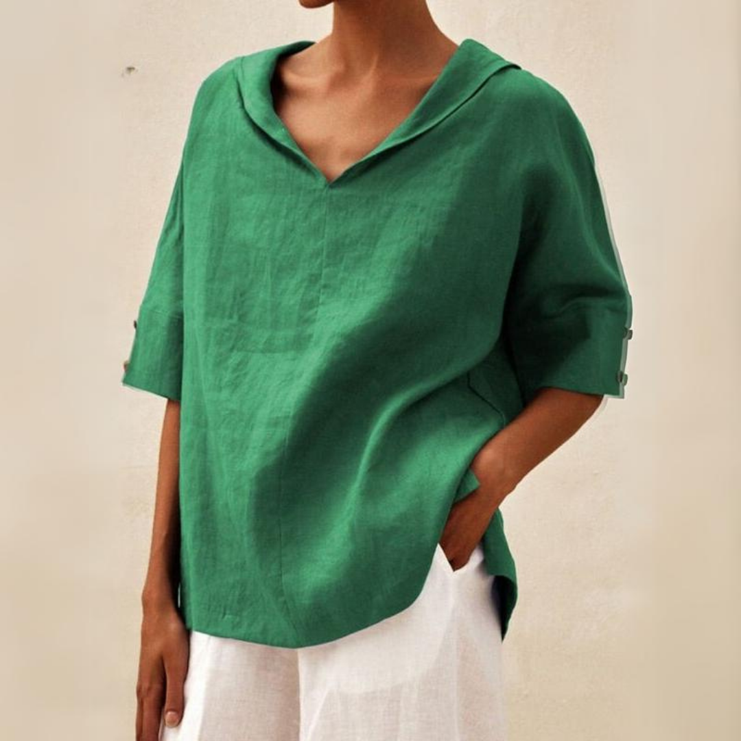 Eadith | Women's Relaxed V-Neck Pullover Top