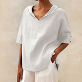Eadith | Women's Relaxed V-Neck Pullover Top