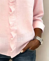 Kezia | Women's Ruffle V-Neck Long Sleeve Blouse