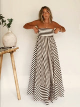 Odette | Women's Strapless Striped Maxi Dress