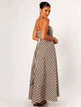 Odette | Women's Strapless Striped Maxi Dress