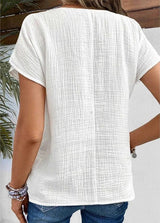 Aswen | Women's Relaxed Fit Button-Down Summer Blouse