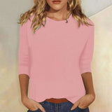 Dagny | Women's Crew Neck 3/4 Sleeve Casual Top
