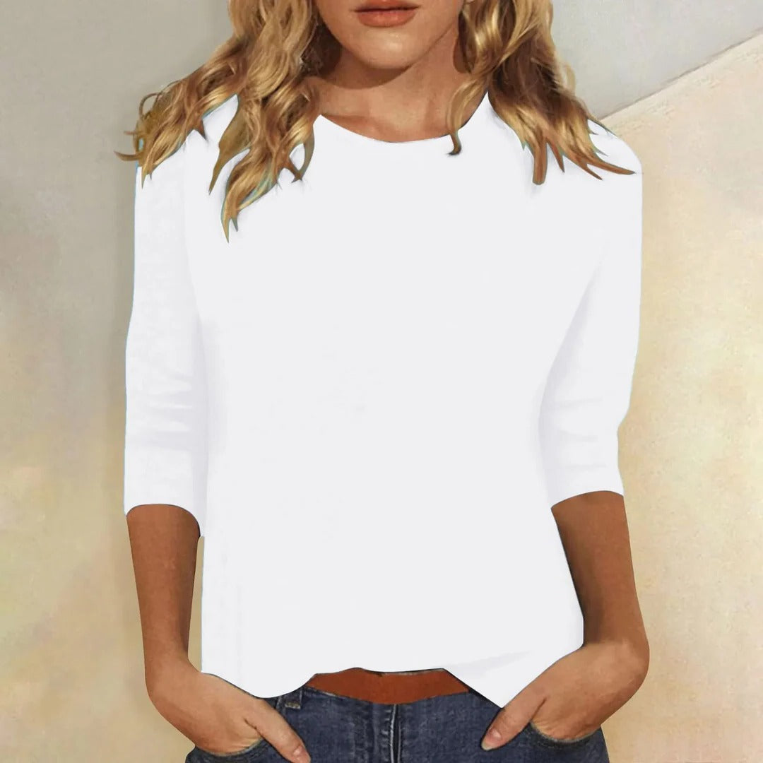 Dagny | Women's Crew Neck 3/4 Sleeve Casual Top