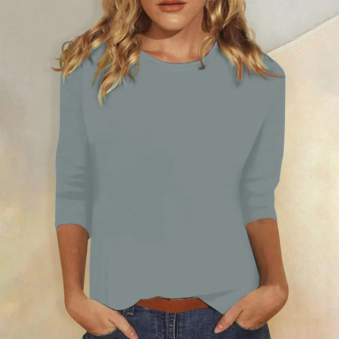 Dagny | Women's Crew Neck 3/4 Sleeve Casual Top