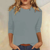 Dagny | Women's Crew Neck 3/4 Sleeve Casual Top