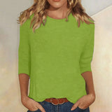 Dagny | Women's Crew Neck 3/4 Sleeve Casual Top