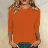 Dagny | Women's Crew Neck 3/4 Sleeve Casual Top