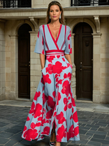 Waverly | Women's Floral Maxi Dress with V-Neck