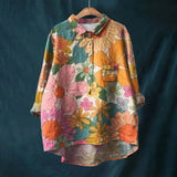 Jael | Women's Floral Print Long Sleeve Blouse