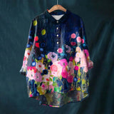 Jael | Women's Floral Print Long Sleeve Blouse