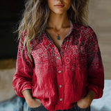 Idony | Women's Paisley Print Long Sleeve Shirt