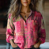 Idony | Women's Paisley Print Long Sleeve Shirt